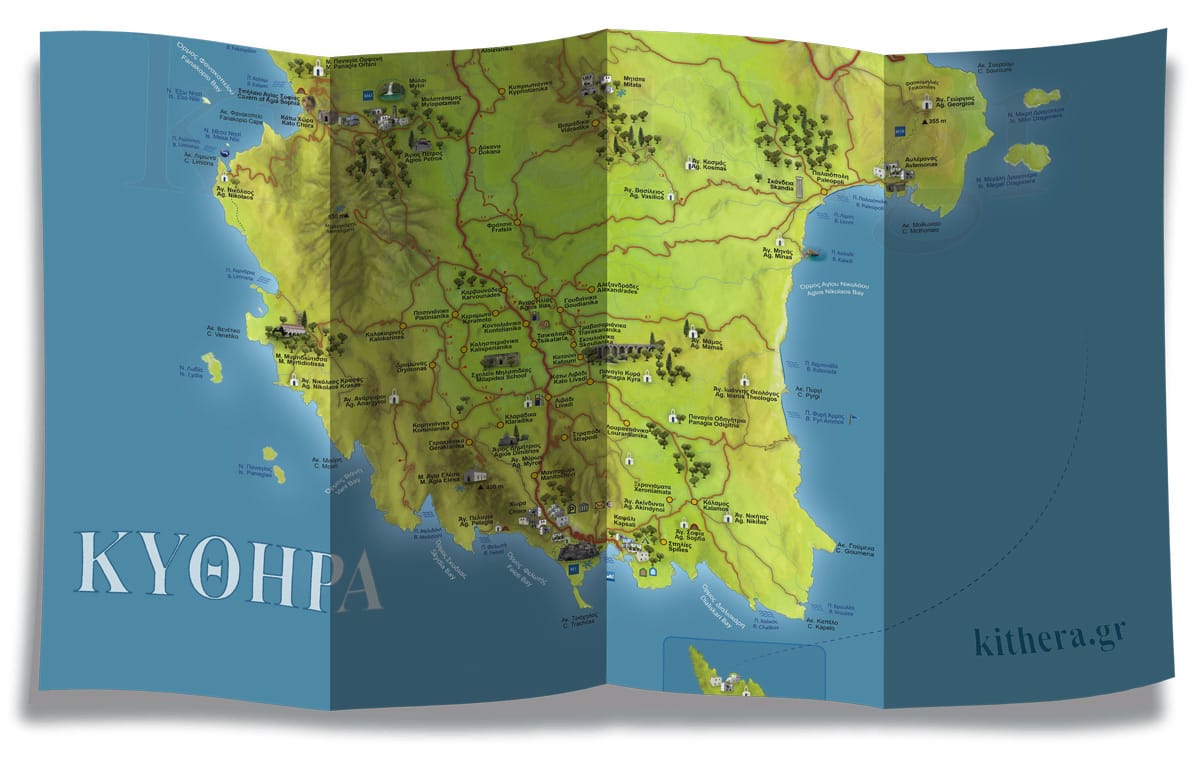 Τουριστικός χάρτης Κυθήρων